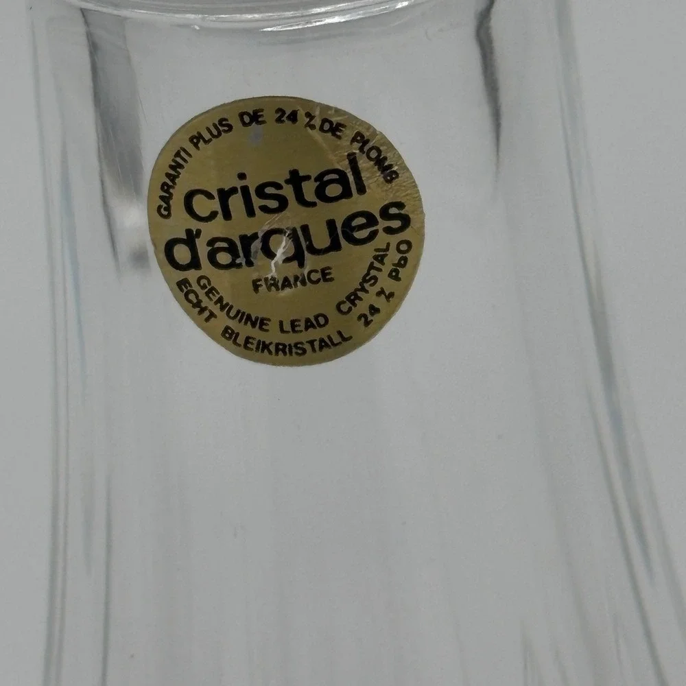 Cristal d Arques France Longchamp 24 Lead Crystal Wine Spirits Decanter Stopper